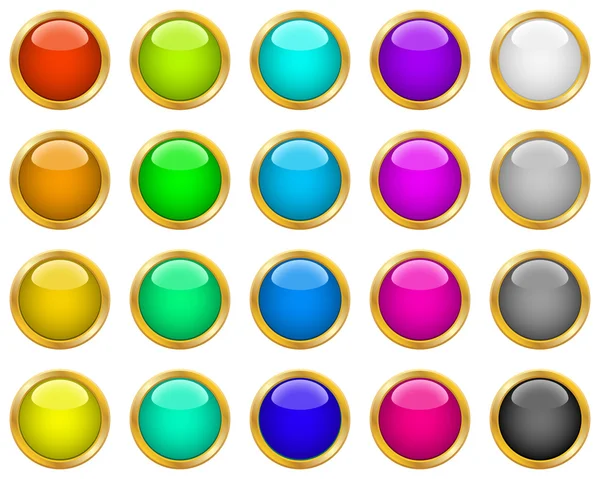 다채로운 웹 버튼 — 스톡 벡터