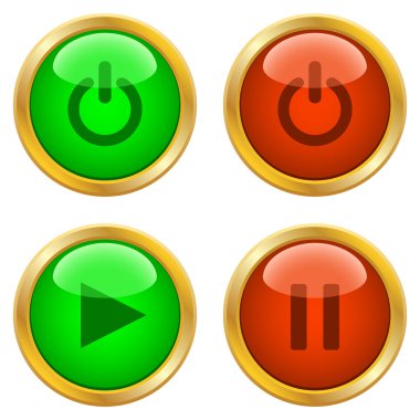 Ring buttons for web clipart