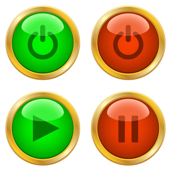 Ring buttons for web — Stock Vector