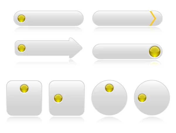 Boutons blancs pour web — Image vectorielle