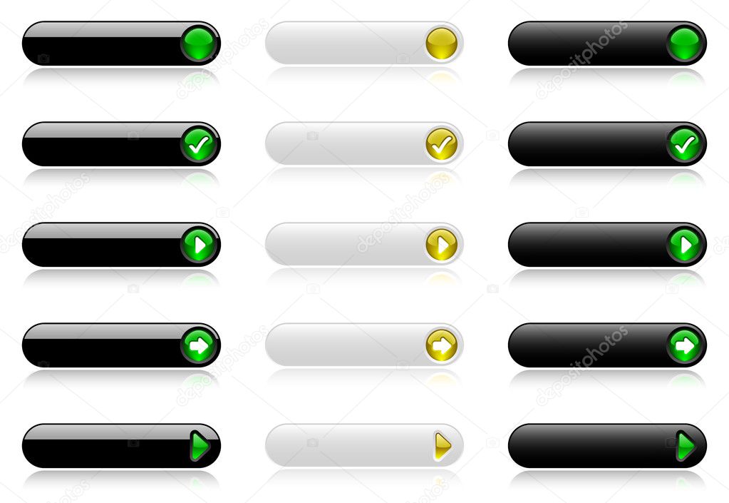Web buttons (black and white)
