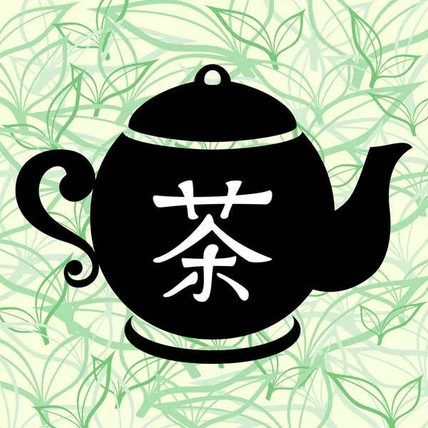Значок чая на текстурированном фоне — стоковый вектор