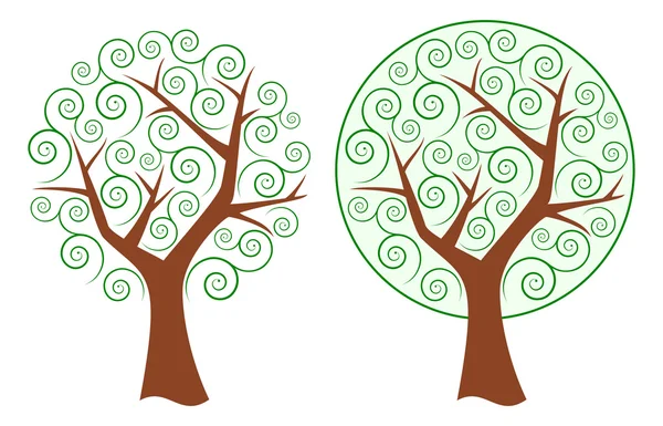 Abstraktní spletitý stromy — Stockový vektor