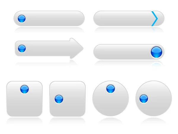 Web için beyaz düğmeler — Stok Vektör
