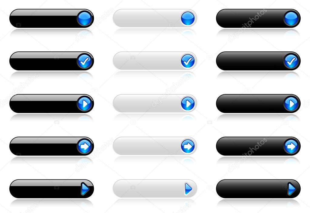 Web buttons (black and white)