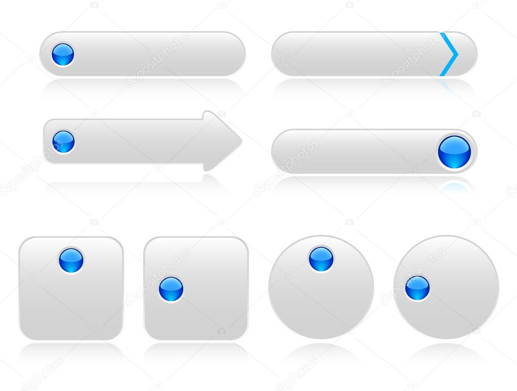 White buttons for web