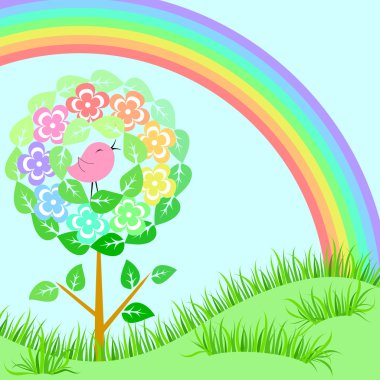 Illustration of a beautiful day clipart