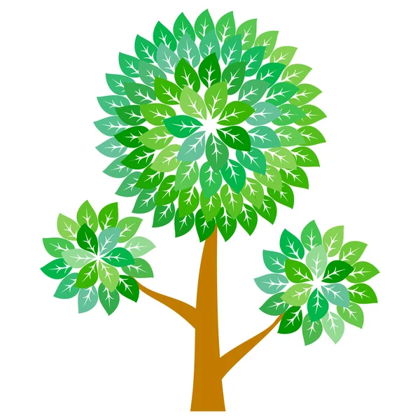 Árvore verde abstrata — Vetor de Stock