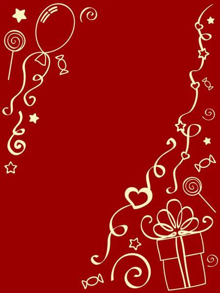 Holiday painted background (red) — Stock Vector