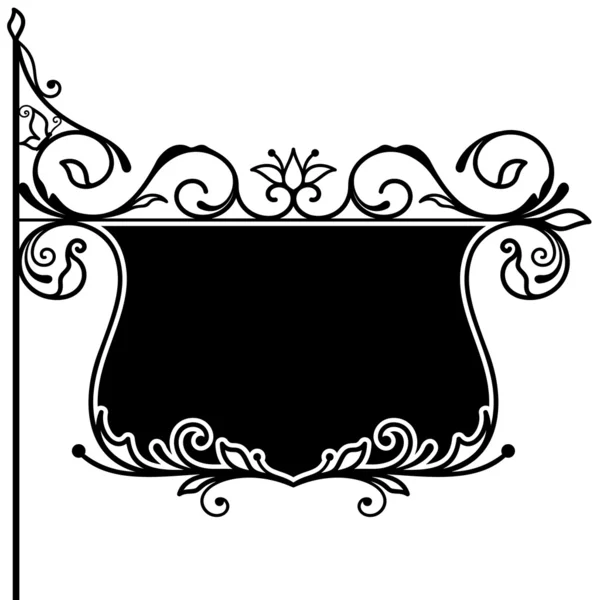Tablero decorativo adornado — Vector de stock