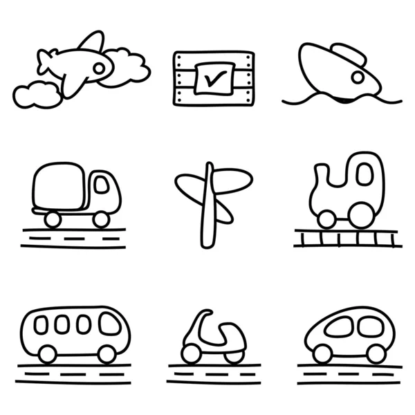 stock vector Transportation icons