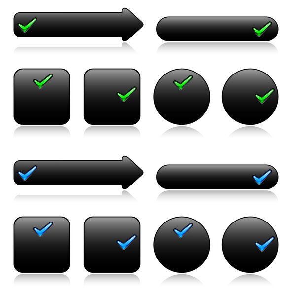 Black buttons for web