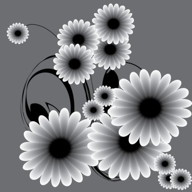 Art flowers clipart