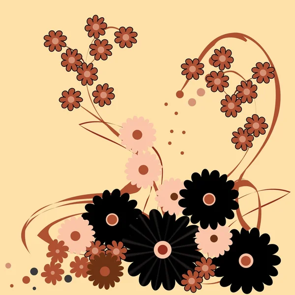 Blütenkarte — Stockvektor