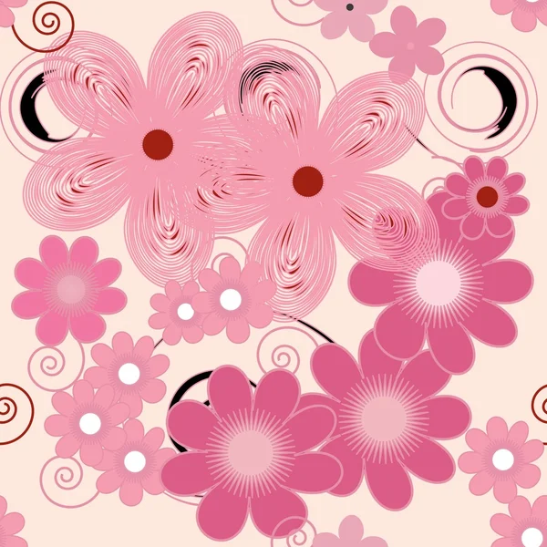 Naadloze abstract floral patroon — Stockvector
