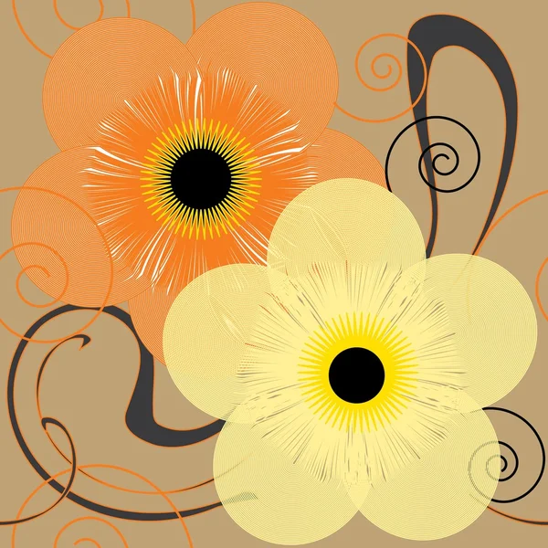 Flores de arte — Archivo Imágenes Vectoriales