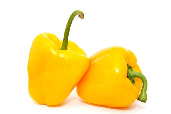 Två gul paprika — Stockfoto