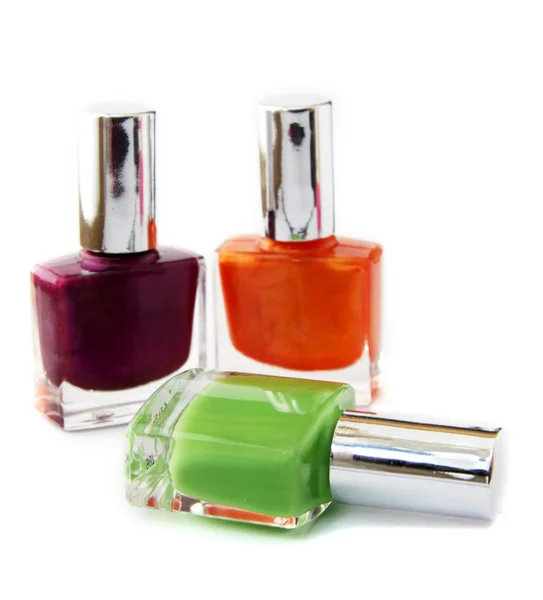 Frascos para injetáveis a cores de verniz para unhas — Fotografia de Stock
