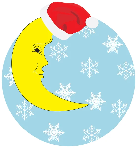 Natal meia lua — Vetor de Stock