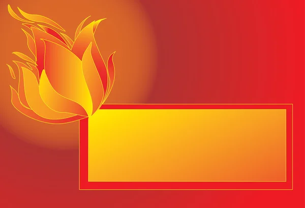 Fond de bannière de feu . — Image vectorielle