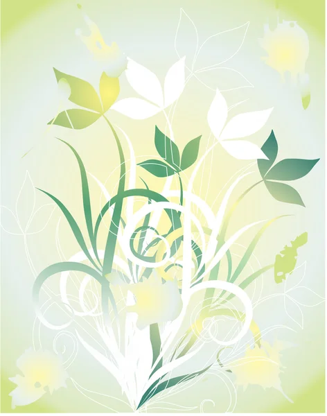 Fleurs lumineuses de l'été . — Image vectorielle