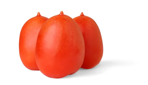 Tres tomates ciruela —  Fotos de Stock