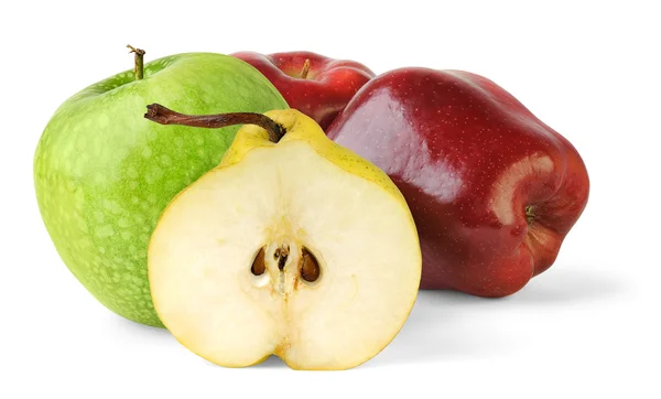 Jablka a hrušky — Stock fotografie