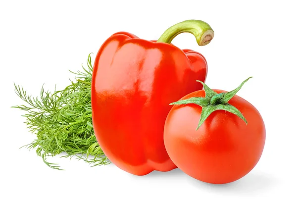 Biber ve domates — Stok fotoğraf
