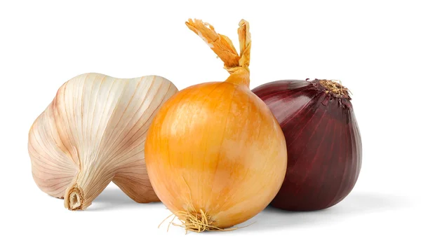 Onions and garlic — Stock Photo, Image