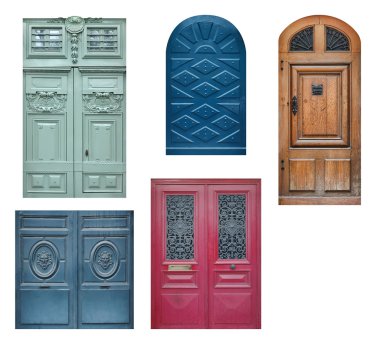 Old wooden doors clipart