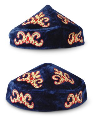 Tubeteika, traditional Kazakh headwear clipart