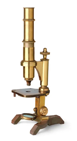 复古黄铜显微镜 — 图库照片