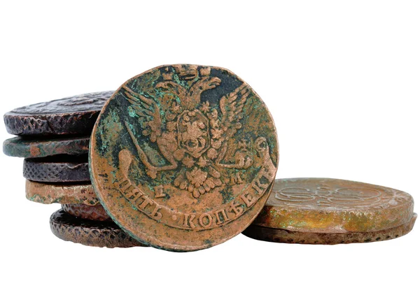 Ancient russian coins — Stock Photo, Image