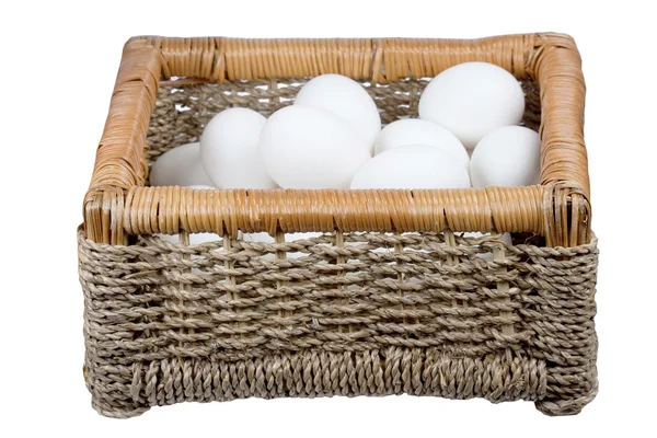 stock image Basket with eggs