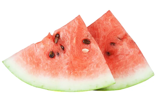 Två segment av vattenmelon — Stockfoto