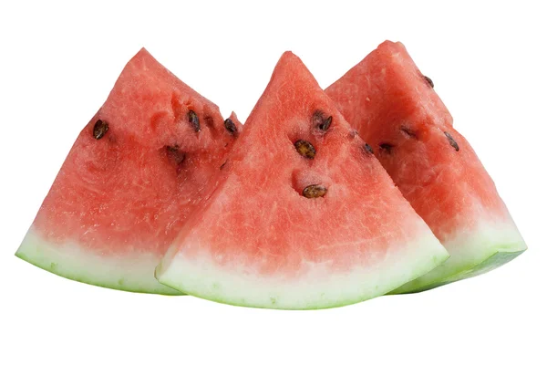 stock image Three segments of the red watermelon