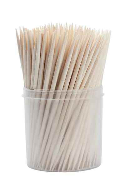 Wooden toothpicks isolated — Stock Photo, Image