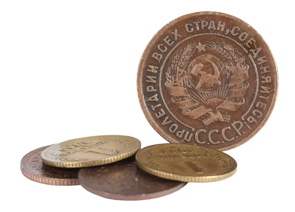Античная русская монета — стоковое фото