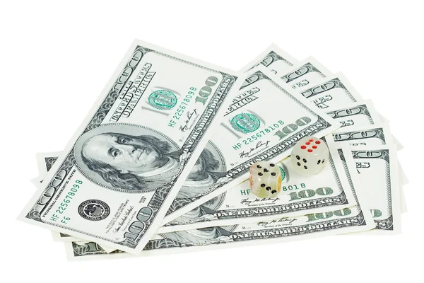 Stock image Money Dollars and Dice Jade