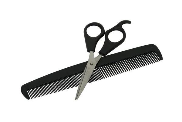 Comb and Scissors — Stock Photo, Image