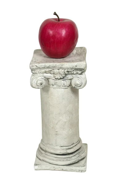 Просто яблоко на пьедестале — стоковое фото