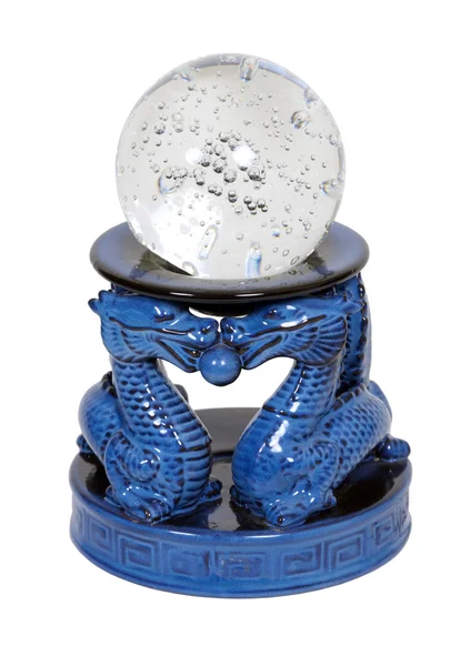 Bola de cristal dragão asiático — Fotografia de Stock