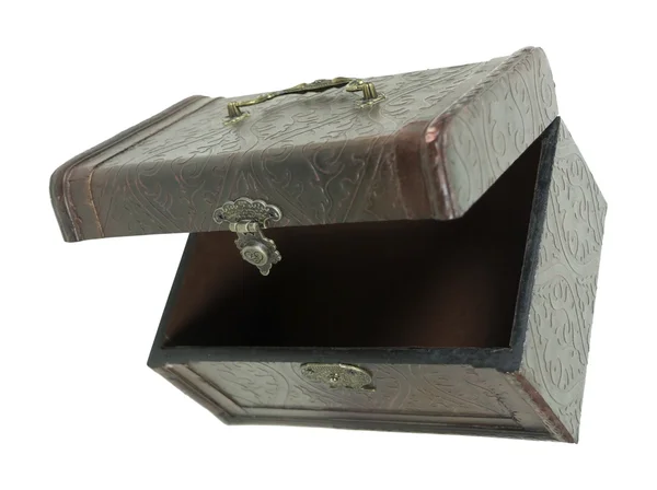 高級革のボックスの上部のビュー — ストック写真
