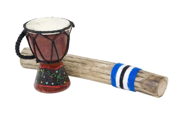 Rain Stick and Drum — Stock Photo, Image