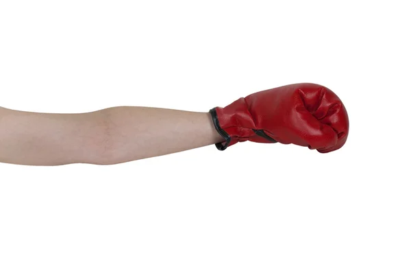 Poncz z rękawic bokserskich — Zdjęcie stockowe