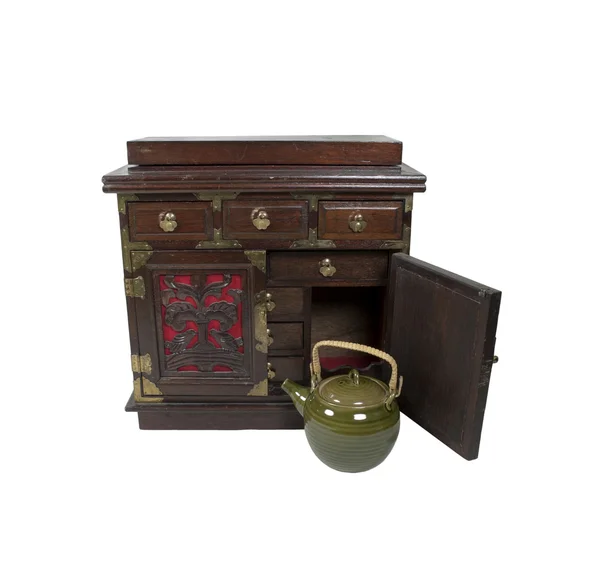 Tea Chest and Pot — Stock Photo, Image