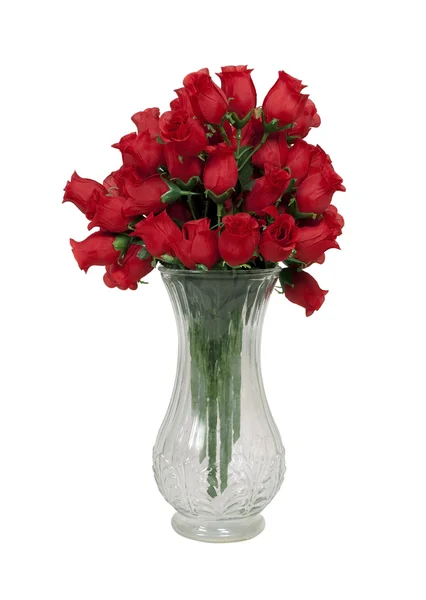 Rosas vermelhas em um vaso — Fotografia de Stock