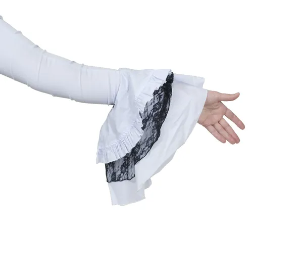 Gótico Branco Lace Handshake — Fotografia de Stock