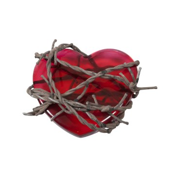 Barbed Wire around Heart clipart