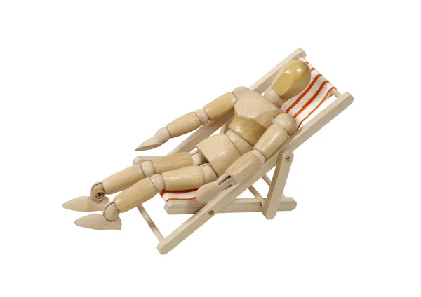 Egy kis pihi a strand szék — Stock Fotó